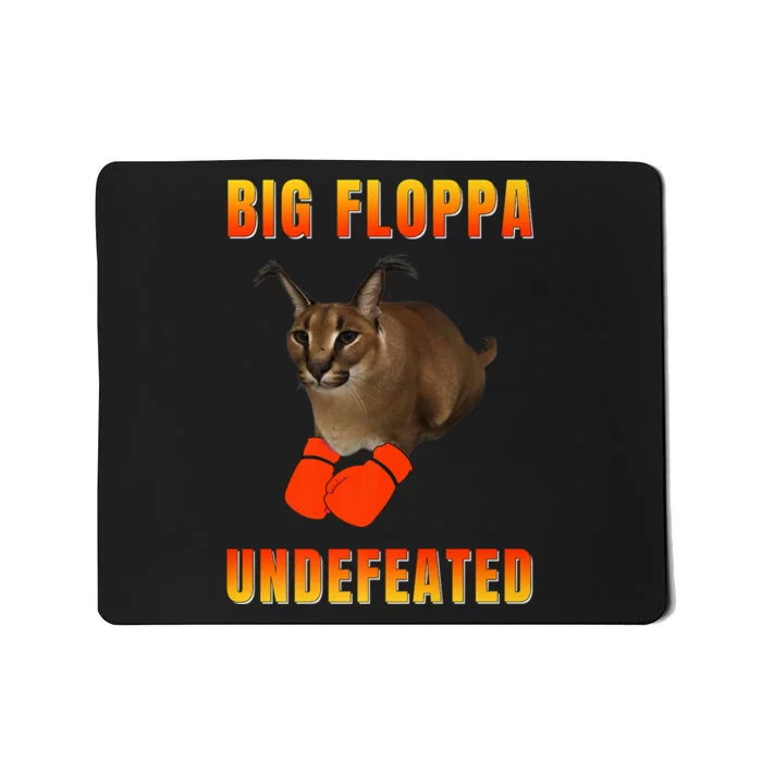 Funny Big Floppa Undefeated Champion, Meme Cat Mousepad