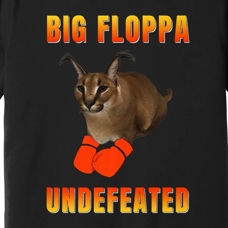 Funny Big Floppa Undefeated Champion, Meme Cat Premium T-Shirt