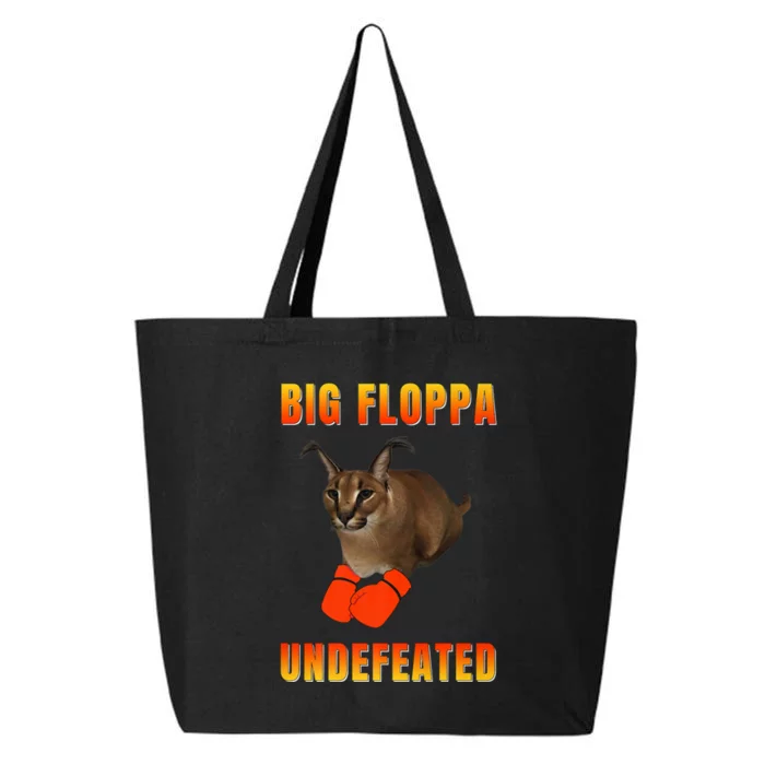 Funny Big Floppa Undefeated Champion, Meme Cat 25L Jumbo Tote