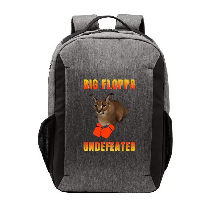 Funny Big Floppa Undefeated Champion, Meme Cat Vector Backpack