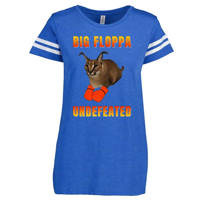 Funny Big Floppa Undefeated Champion, Meme Cat Enza Ladies Jersey Football T-Shirt