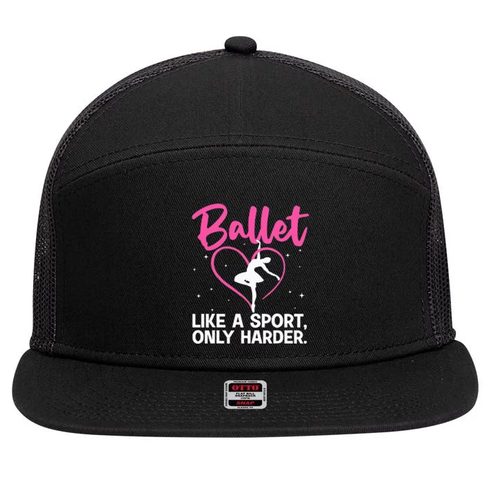 Funny Ballet For Women Girl Ballerina Dance Recital Sports 7 Panel Mesh Trucker Snapback Hat