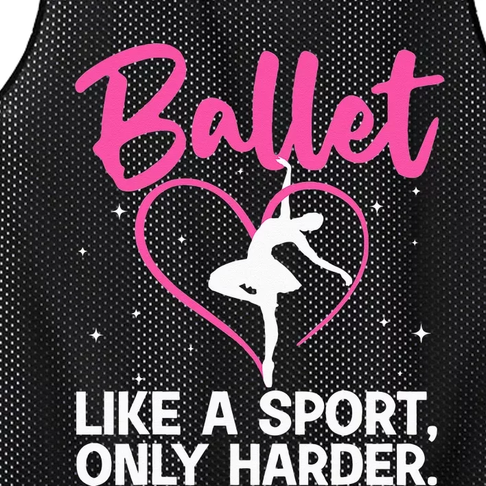 Funny Ballet For Women Girl Ballerina Dance Recital Sports Mesh Reversible Basketball Jersey Tank