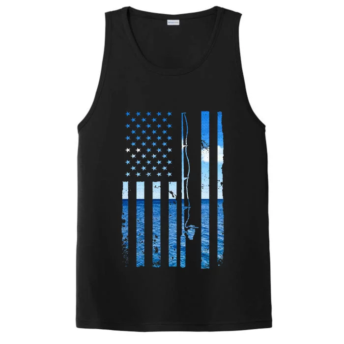 Funny Bass Fishing Usa Performance Tank