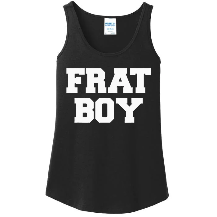 Frat Boy Funny Fraternity College Rush Party Greek Ladies Essential Tank