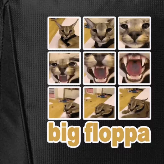 Funny Big Floppa Meme Cat City Backpack