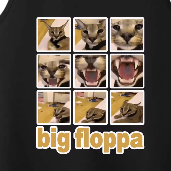 Funny Big Floppa Meme Cat Performance Tank