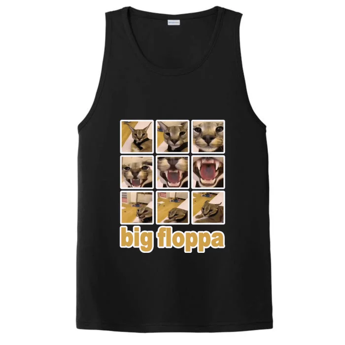 Funny Big Floppa Meme Cat Performance Tank