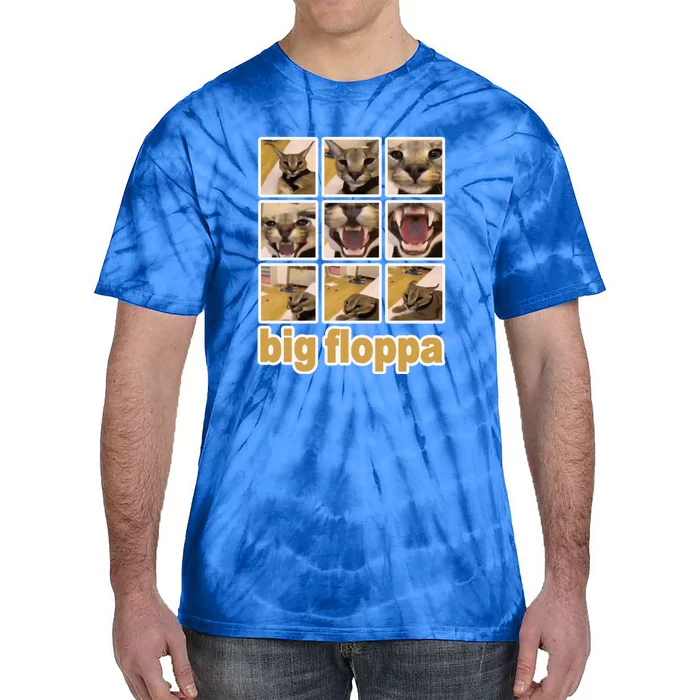 Funny Big Floppa Meme Cat Tie-Dye T-Shirt