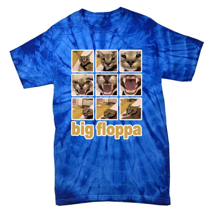 Funny Big Floppa Meme Cat Tie-Dye T-Shirt