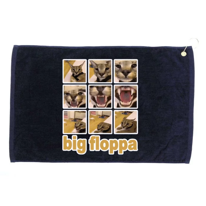 Funny Big Floppa Meme Cat Grommeted Golf Towel