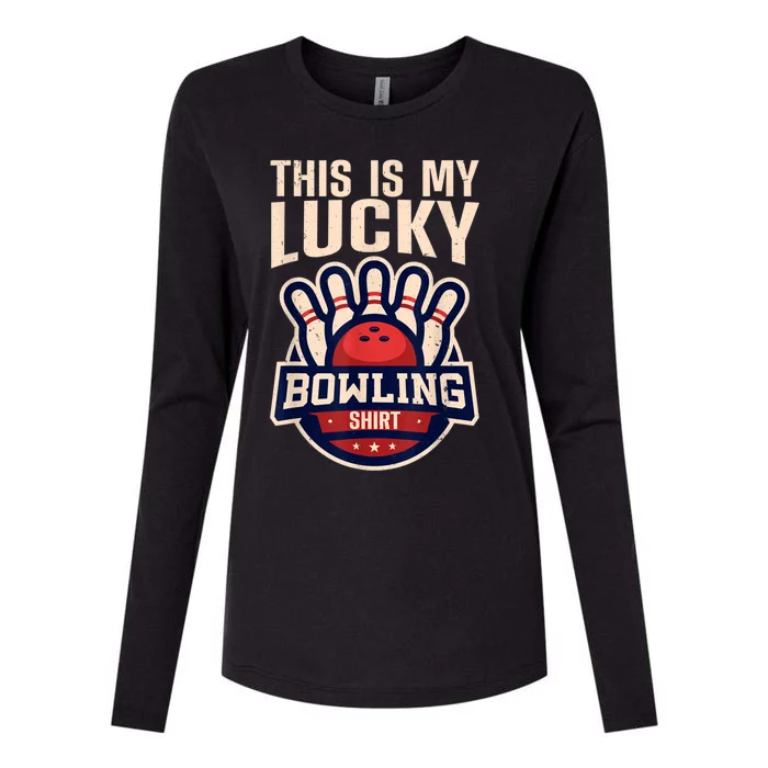 Funny Bowling For Men Women Retro Bowling Bowler Team League Womens Cotton Relaxed Long Sleeve T-Shirt