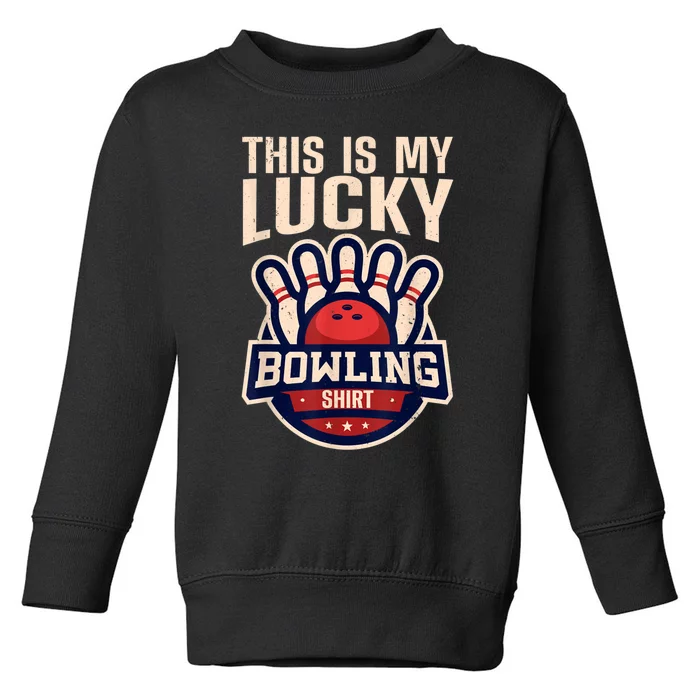 Funny Bowling For Men Women Retro Bowling Bowler Team League Toddler Sweatshirt