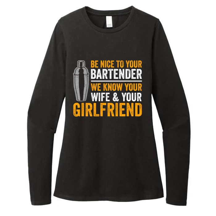 Funny Bartender Womens CVC Long Sleeve Shirt