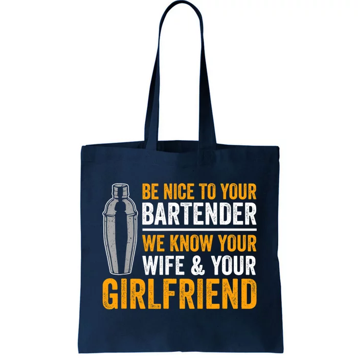 Funny Bartender Tote Bag