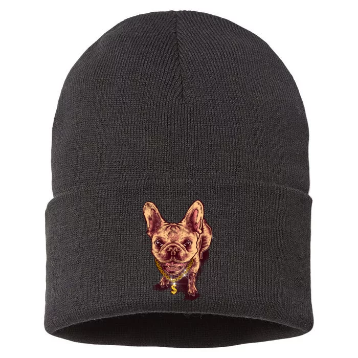 French Bulldog Sustainable Knit Beanie