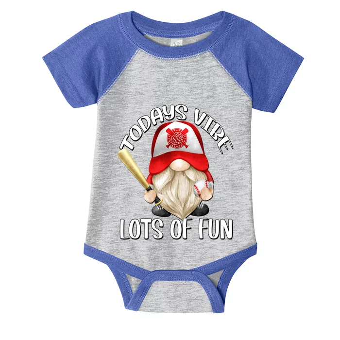 Funny Baseball Family Quote For Mom And Dad Red Baseball Gnome Cool Gift Infant Baby Jersey Bodysuit