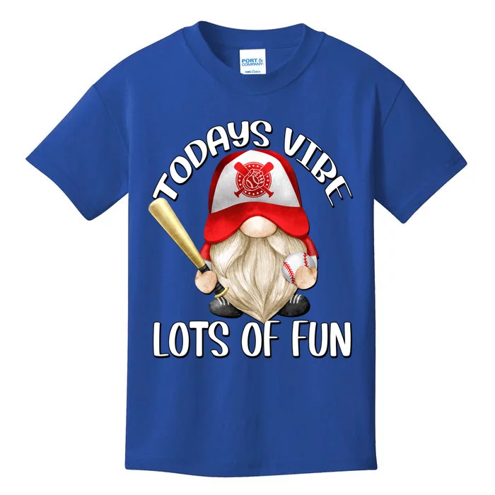 Funny Baseball Family Quote For Mom And Dad Red Baseball Gnome Cool Gift Kids T-Shirt