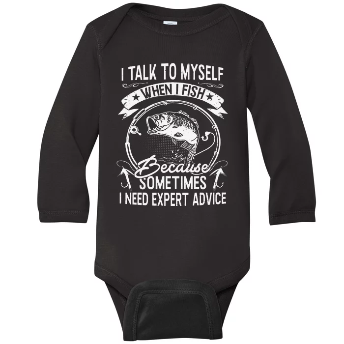 Funny Bass Fishing Quote Fishing Adult Humor Quote Baby Long Sleeve Bodysuit