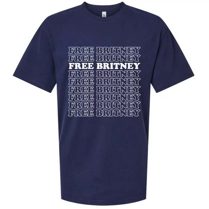 Free Britney #Freebritney Sueded Cloud Jersey T-Shirt