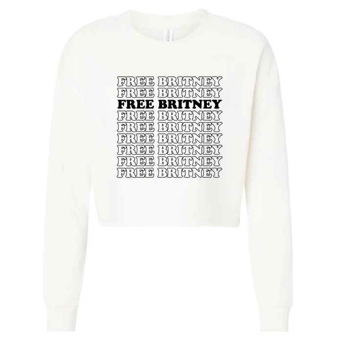 Free Britney #Freebritney Cropped Pullover Crew