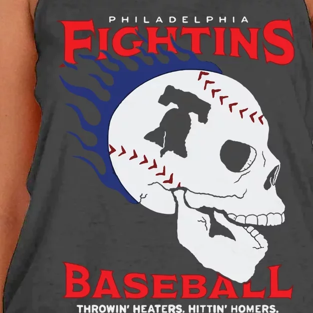 Fightins Baseball Women's Knotted Racerback Tank