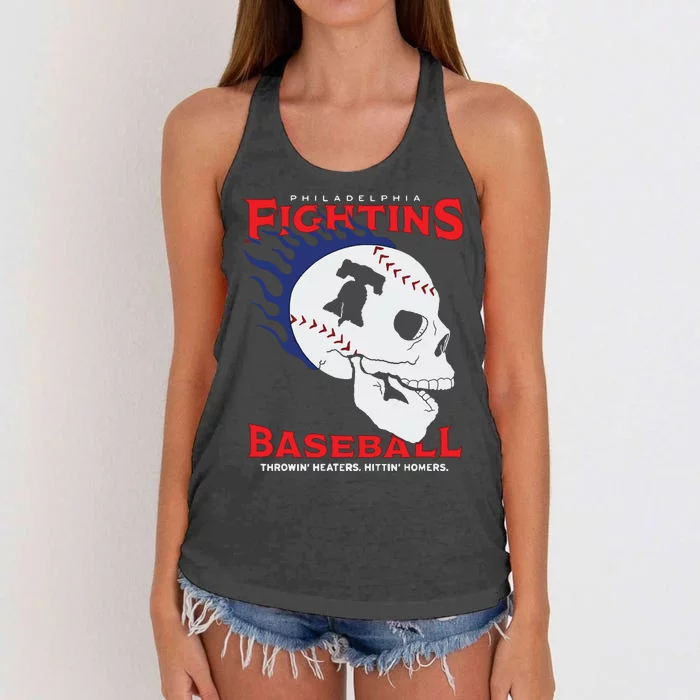 Fightins Baseball Women's Knotted Racerback Tank