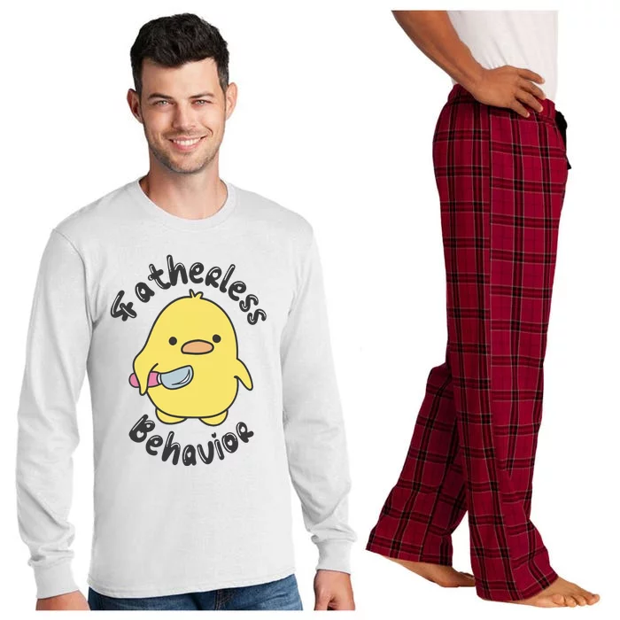 Fatherless Behavior Funny Mental Health Long Sleeve Pajama Set