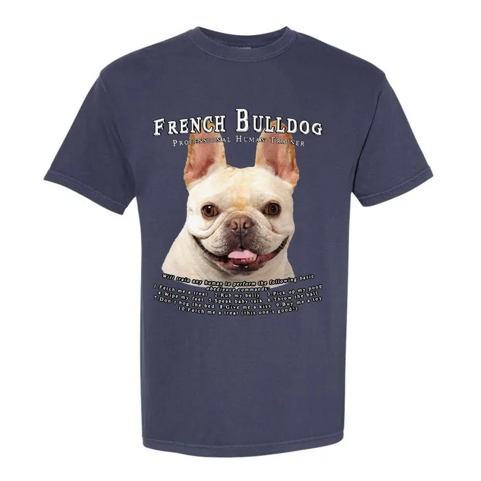 French Bulldog Fawn Owner Lover Retro Vintage Human Trainer Cute Dog Garment-Dyed Heavyweight T-Shirt