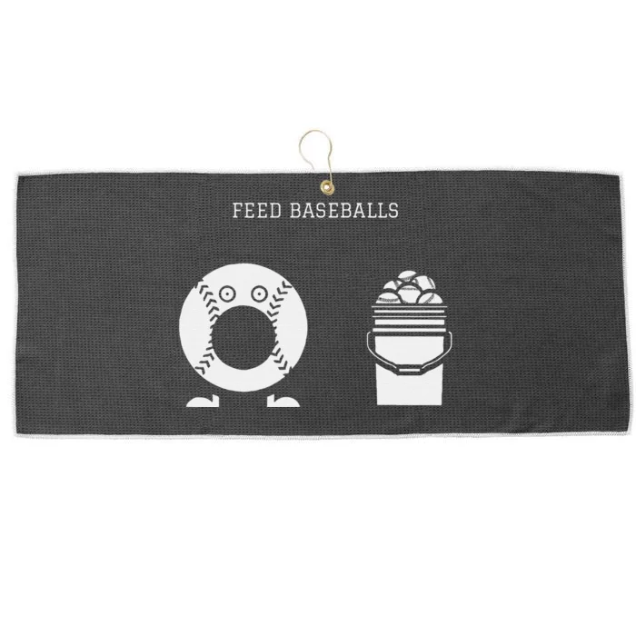 Feed Baseballs Large Microfiber Waffle Golf Towel