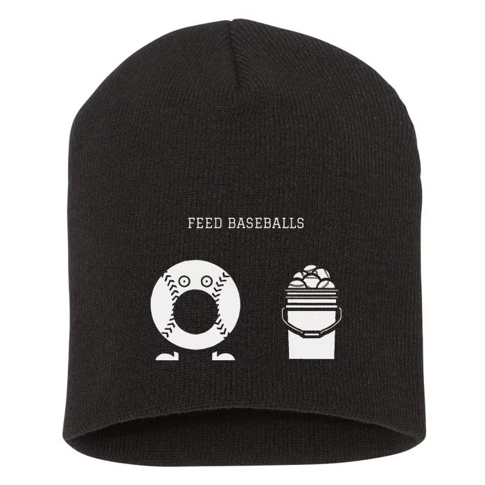 Feed Baseballs Short Acrylic Beanie