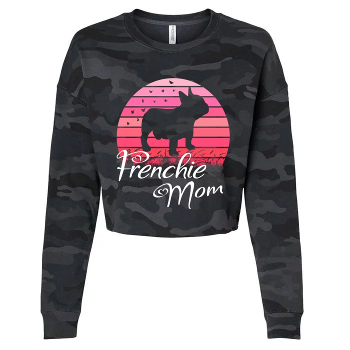 French Bulldog Frenchie Mama Dog Sayings Gift Cropped Pullover Crew