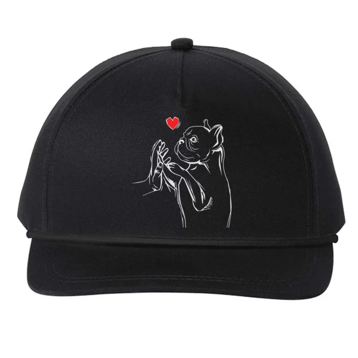 French Bulldog Frenchie Love Cute Dog Mom Funny Girls Gift Snapback Five-Panel Rope Hat