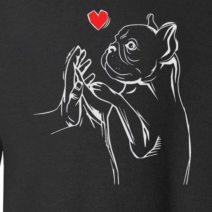 French Bulldog Frenchie Love Cute Dog Mom Funny Girls Gift Toddler Sweatshirt