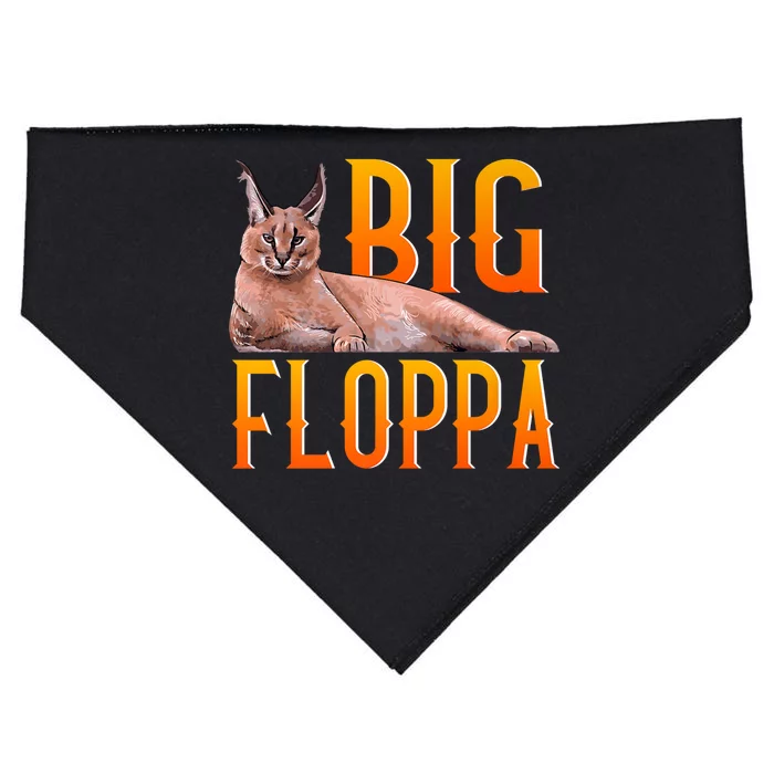 Funny Big Floppa Meme Cat USA-Made Doggie Bandana