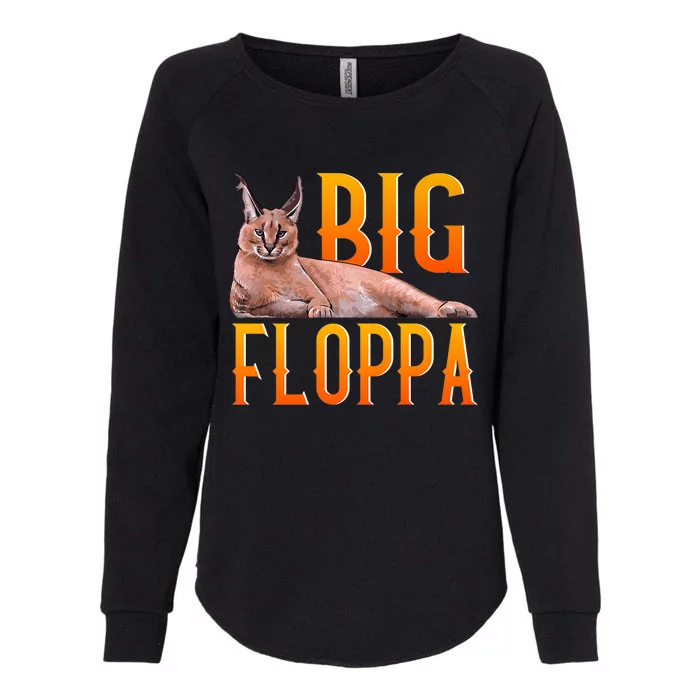 Funny Big Floppa Meme Cat Womens California Wash Sweatshirt