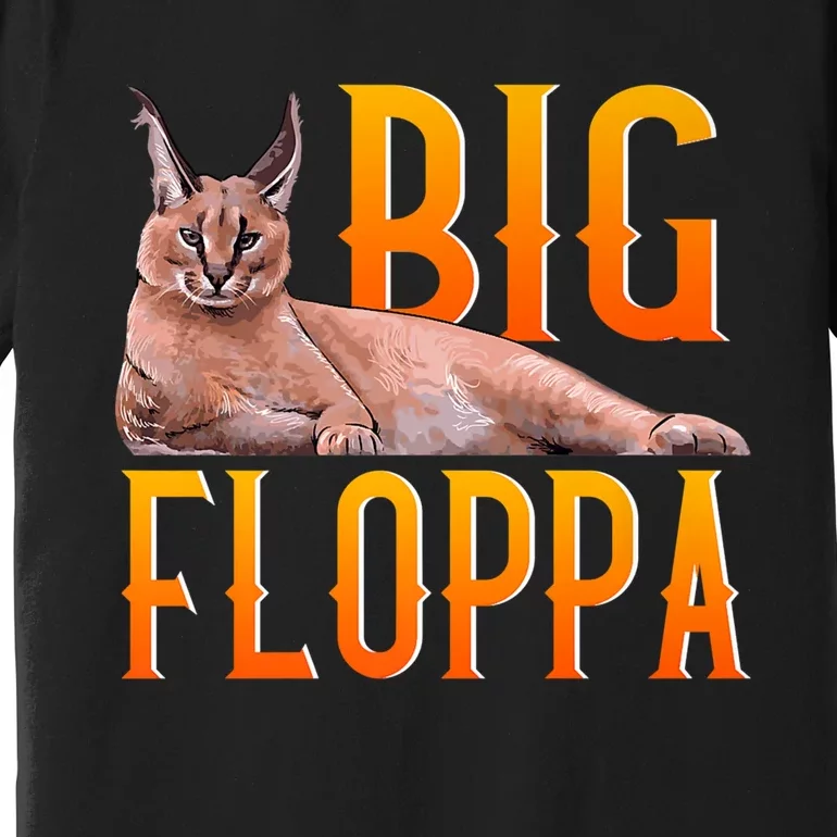 Funny Big Floppa Meme Cat Premium T-Shirt