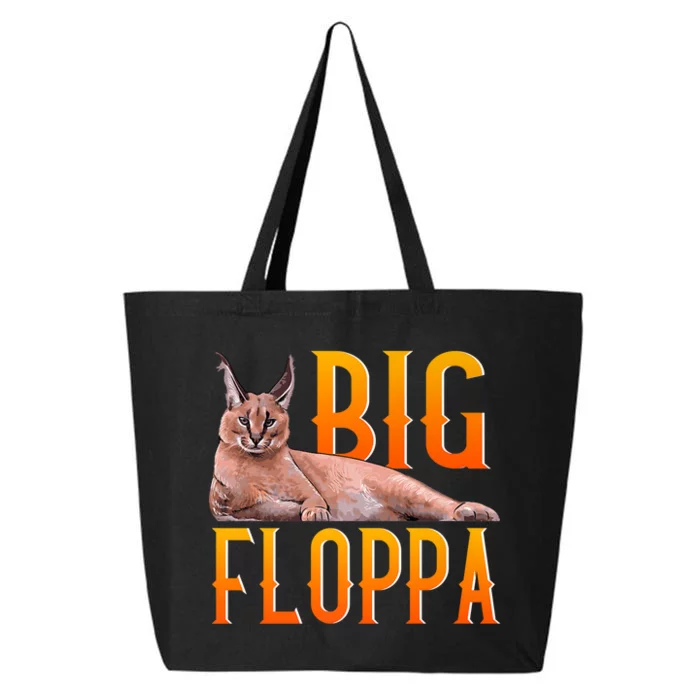 Funny Big Floppa Meme Cat 25L Jumbo Tote