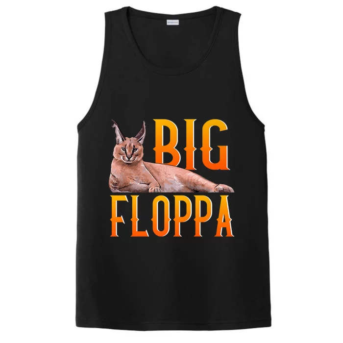 Funny Big Floppa Meme Cat Performance Tank