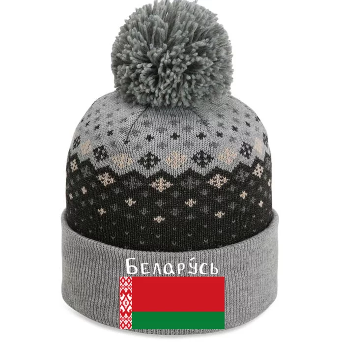 Flag Belarus Freedom Liberty Country Design Great Gift The Baniff Cuffed Pom Beanie