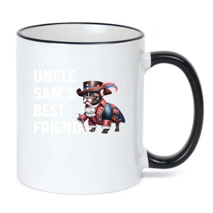 French Bulldog Frenchie American Flag Fourth Of July America Cute Gift Black Color Changing Mug