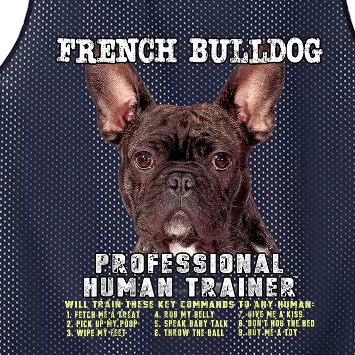 French Bulldog Frenchie Brindle Professional Human Trainer Mesh Reversible Basketball Jersey Tank