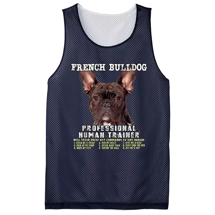 French Bulldog Frenchie Brindle Professional Human Trainer Mesh Reversible Basketball Jersey Tank