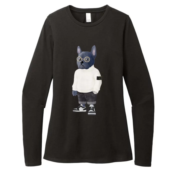 French Bulldog Womens CVC Long Sleeve Shirt