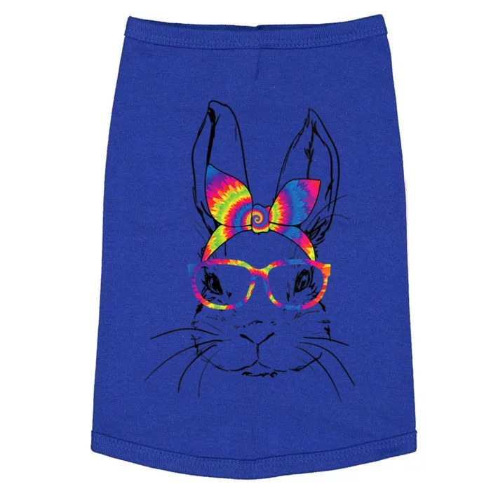 Funny Bunny Face Rabbit Tie Dye Glasses Happy Easter Day Cute Gift Doggie Tank