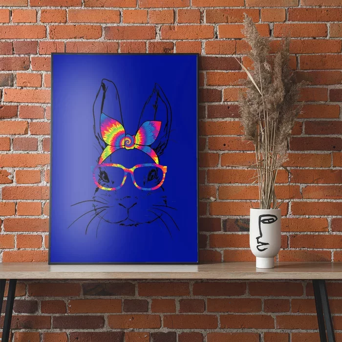 Funny Bunny Face Rabbit Tie Dye Glasses Happy Easter Day Cute Gift Poster