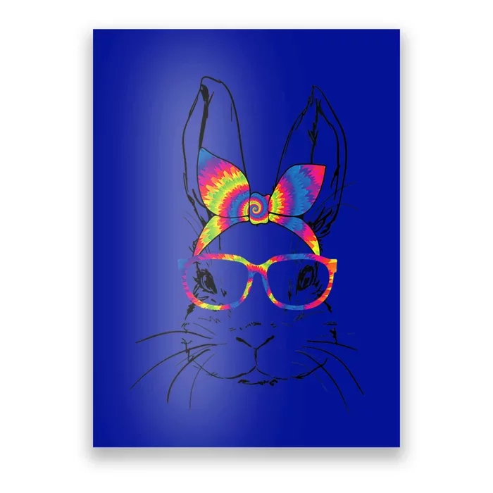 Funny Bunny Face Rabbit Tie Dye Glasses Happy Easter Day Cute Gift Poster