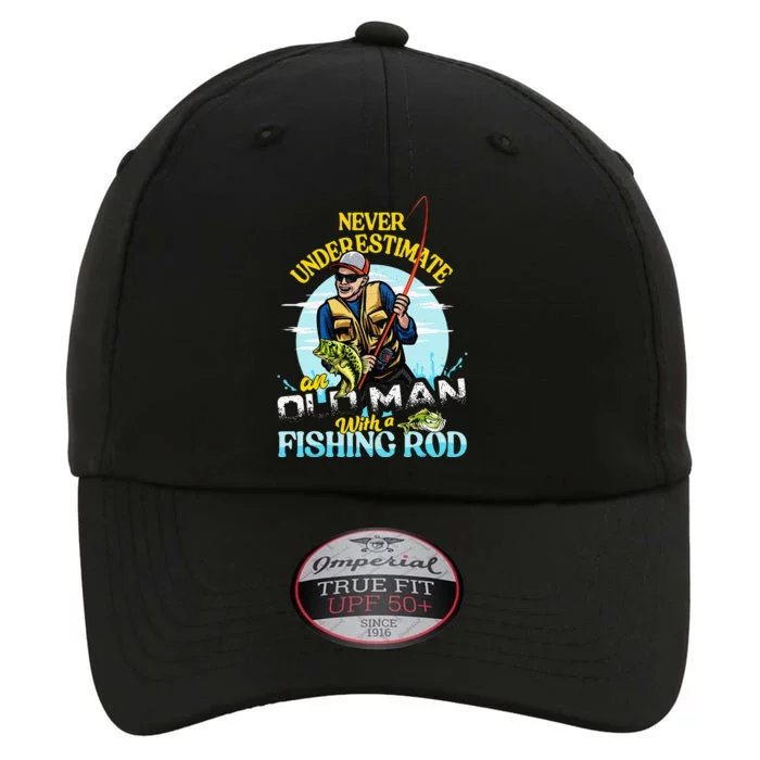 Funny Bass Fishing Birthday Fathers Day Old Man The Original Performance Cap