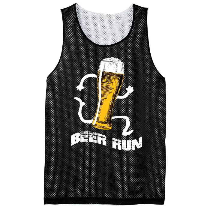 Funny Beer For Beer A Run Mesh Reversible Basketball Jersey Tank