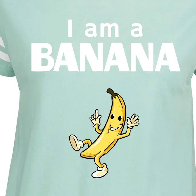 Funny Banana Fruit Halloween Costume I Am A Banana Enza Ladies Jersey Football T-Shirt